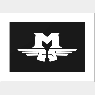 Motobecane 'M' logo - white Posters and Art